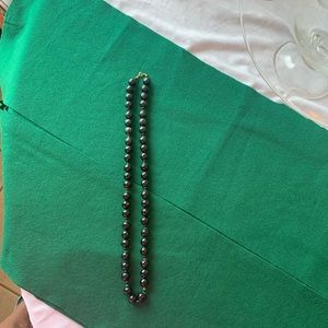 Vintage black beaded necklace